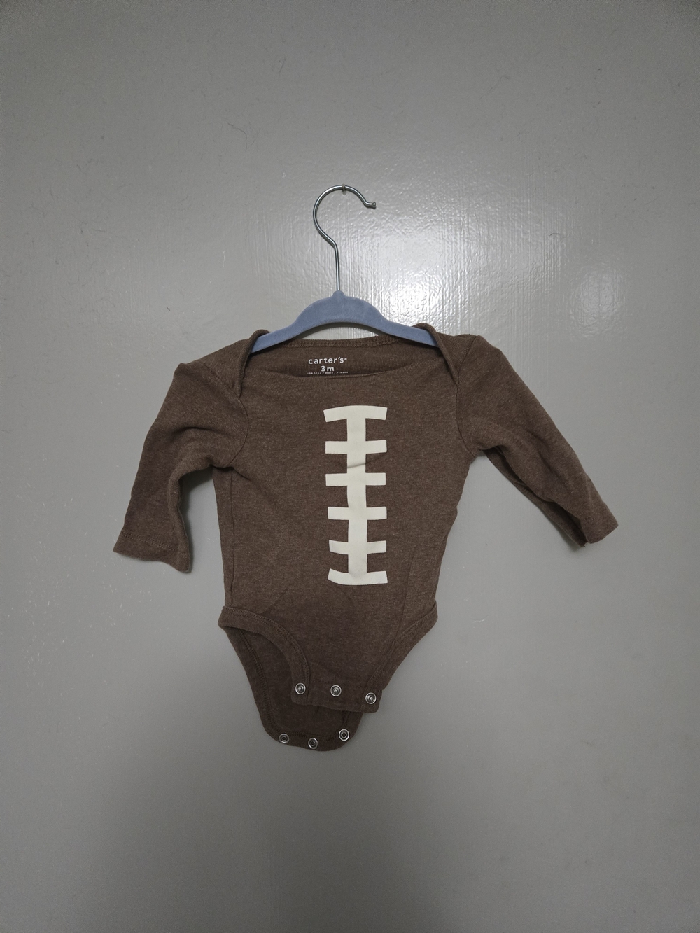 carter's Brown Football Graphic Baby One-Piece